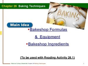 Chapter 26 baking techniques answers