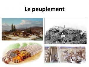 Le peuplement Concepts relies au peuplement Rural fait