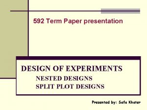 Paper presentation design