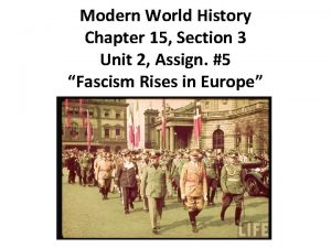 World history chapter 15 section 3
