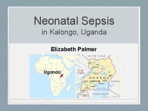Neonatal Sepsis in Kalongo Uganda Elizabeth Palmer Objectives