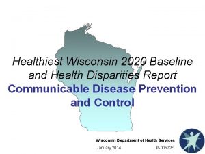 Healthiest Wisconsin 2020 Baseline and Health Disparities Report