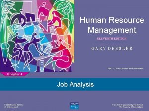 Human Resource Management ELEVENTH EDITION 1 GARY DESSLER