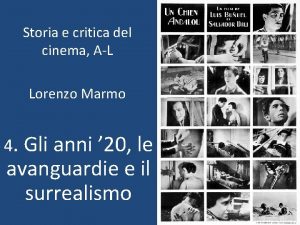 Storia e critica del cinema AL Lorenzo Marmo
