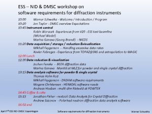 ESS NID DMSC workshop on software requirements for