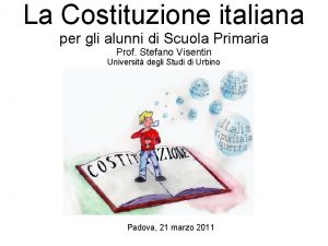 La Costituzione italiana per gli alunni di Scuola