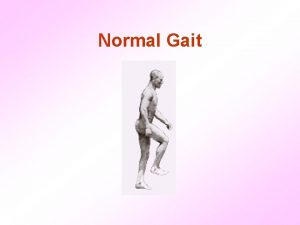 Normal Gait Gait is the medical term to