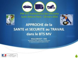 PNF BTS maintenance des vhicules lyce Diderot Paris