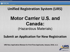 Unified registration system