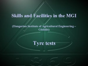 Skills and Facilities in the MGI Hungarian Institute