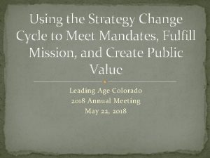 Bryson strategy change cycle Bryson strategy change cycle