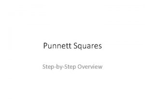 Punnett Squares StepbyStep Overview Genetics Problems Punnett Squares