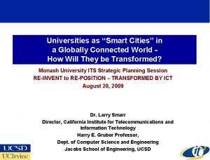 Universities as Smart Cities in a Globally Connected