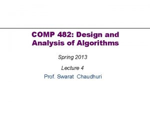 Comp 482 Comp 482