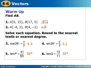 Write vector in component form