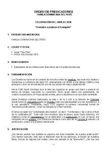 Predicacion orden de predicadores Predicacion orden de predicadores