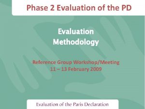 Evaluation methodology