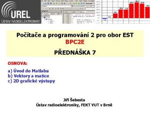 Potae a programovn 2 pro obor EST BPC