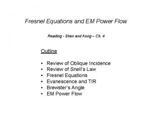 Fresnel equations