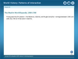 World History Patterns of Interaction Chapter 18 The