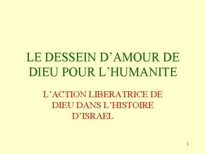 Dessein de dieu pour l'homme