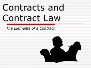 Element of a contract