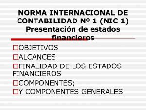 Nic 1 contabilidad