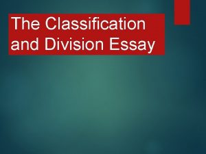 Classification text type examples