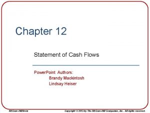 Statement of cash flows indirect method