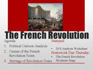The French Revolution Agenda Stamped 1 Political Cartoon
