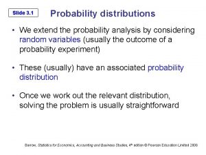 Formula of probability distribution