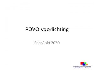 POVOvoorlichting Sept okt 2020 Ontvangen signalen uit het