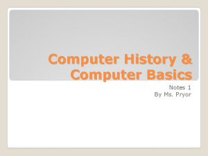 History of computer doc