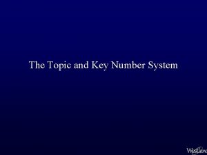 Key number system