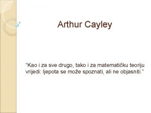 Arthur cayley biografia