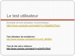 Exemple questionnaire test utilisateur Exemple questionnaire test utilisateur