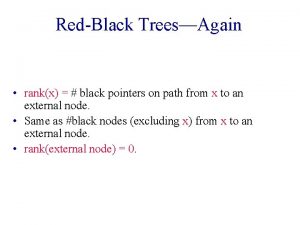 Red black tree rank