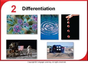 P 2 Differentiation Copyright Cengage Learning All rights