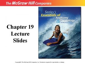 Chapter 19 Lecture Slides Copyright The Mc GrawHill