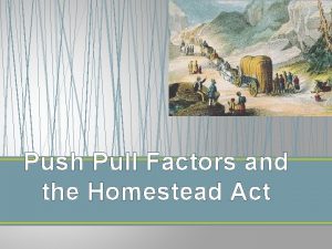 Push/pull factors definition
