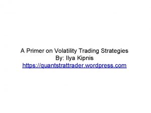 Volatilitytradingstrategies.com review