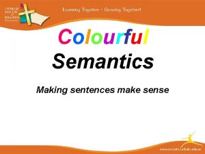 Colourful sentence for class 1