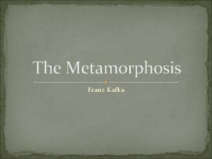 The metamorphosis literary devices