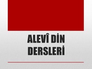 ALEV DN DERSLER Almanyada Alev Din Derslerinin Tarihsel