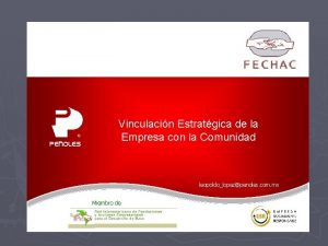 Vinculacin Estratgica de la Empresa con la Comunidad