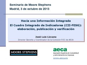Seminario de Moore Stephens Madrid 3 de octubre