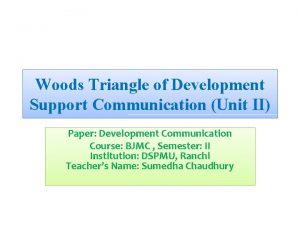 Woods model of communication