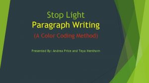 Color coding writing strategy