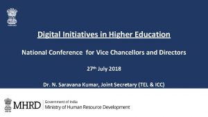 Digital initiatives in higher education
