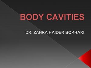 BODY CAVITIES DR ZAHRA HAIDER BOKHARI EXTRAEMBRYONIC COELOM